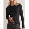 image:imageANRABESS Ribbed Slim Fit Long Sleeve Shirts for Women  Soft Stretchy Basic Crewneck Tops Business Casual amp Work amp Travel Everyday Wear Fall Winter Trendy Layering TeesBlack