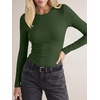 image:imageANRABESS Ribbed Slim Fit Long Sleeve Shirts for Women  Soft Stretchy Basic Crewneck Tops Business Casual amp Work amp Travel Everyday Wear Fall Winter Trendy Layering TeesGreen