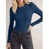 image:imageANRABESS Ribbed Slim Fit Long Sleeve Shirts for Women  Soft Stretchy Basic Crewneck Tops Business Casual amp Work amp Travel Everyday Wear Fall Winter Trendy Layering TeesNavy Blue