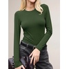 image:imageANRABESS Ribbed Slim Fit Long Sleeve Shirts for Women  Soft Stretchy Basic Crewneck Tops Business Casual amp Work amp Travel Everyday Wear Fall Winter Trendy Layering TeesGreen