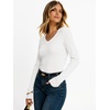 image:imageANRABESS Womens Long Sleeve Shirts Thermal V Neck Tops  Soft Stretchy UndershirtUnderscrubs Base LayerSlim Fit Tee Basic Winter Clothes Daily Work Office Casual Fall WearWhite