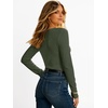 image:imageANRABESS Womens Long Sleeve Shirts Thermal V Neck Tops  Soft Stretchy UndershirtUnderscrubs Base LayerSlim Fit Tee Basic Winter Clothes Daily Work Office Casual Fall WearArmy Green