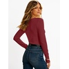 image:imageANRABESS Womens Long Sleeve Shirts Thermal V Neck Tops  Soft Stretchy UndershirtUnderscrubs Base LayerSlim Fit Tee Basic Winter Clothes Daily Work Office Casual Fall WearRed