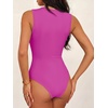 image:imageANRABESS Womens Square Neck Tummy Control Tank Bodysuits  Double Lined SeamlessSleeveless Snap ClosureNo BraStretchy Soft FitGoing Out TopsDaily Vacation WearSpring SummerHot Pink