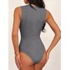 image:imageANRABESS Womens Square Neck Tummy Control Tank Bodysuits  Double Lined SeamlessSleeveless Snap ClosureNo BraStretchy Soft FitGoing Out TopsDaily Vacation WearSpring SummerLight Gray