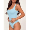 image:imageANRABESS Womens Square Neck Tummy Control Tank Bodysuits  Double Lined SeamlessSleeveless Snap ClosureNo BraStretchy Soft FitGoing Out TopsDaily Vacation WearSpring SummerLight Blue