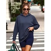 image:imageANRABESS Womens Waffle Knit Oversized Hoodie Sweatshirts  Cozy Lightweight Pullover Tops Raglan Sleeve with Pocket Loose School Office Casual Wear Fall Winter Trendy OutfitsNavy Blue