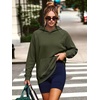 image:imageANRABESS Womens Waffle Knit Oversized Hoodie Sweatshirts  Cozy Lightweight Pullover Tops Raglan Sleeve with Pocket Loose School Office Casual Wear Fall Winter Trendy OutfitsArmy Green
