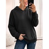 image:imageANRABESS Womens Waffle Knit Oversized Hoodie Sweatshirts  Cozy Lightweight Pullover Tops Raglan Sleeve with Pocket Loose School Office Casual Wear Fall Winter Trendy OutfitsBlack