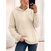 image:imageANRABESS Womens Waffle Knit Oversized Hoodie Sweatshirts  Cozy Lightweight Pullover Tops Raglan Sleeve with Pocket Loose School Office Casual Wear Fall Winter Trendy OutfitsParchment