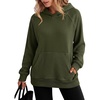 image:imageANRABESS Womens Waffle Knit Oversized Hoodie Sweatshirts  Cozy Lightweight Pullover Tops Raglan Sleeve with Pocket Loose School Office Casual Wear Fall Winter Trendy OutfitsArmy Green