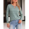 image:imageANRABESS Long Sleeve Shirts for Women Metal Keyhole Neck Tops  Solid amp Floral Print Basic TeeSoft Regular Fit Blouses for Office Business WorkCasual Daily Wear Spring amp FallFloral Green