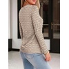 image:imageANRABESS Long Sleeve Shirts for Women Metal Keyhole Neck Tops  Solid amp Floral Print Basic TeeSoft Regular Fit Blouses for Office Business WorkCasual Daily Wear Spring amp FallFloral Brown