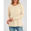 image:imageANRABESS Womens Waffle Knit Tunic Tops Long Sleeve Shirts  Cozy Crew Neck Loose Fit Blouse with Side Slits Casual Wear amp Leggings Office amp Daily Wear Fall amp Winter ClothingBeige