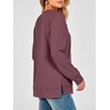 image:imageANRABESS Womens Waffle Knit Tunic Tops Long Sleeve Shirts  Cozy Crew Neck Loose Fit Blouse with Side Slits Casual Wear amp Leggings Office amp Daily Wear Fall amp Winter ClothingMauve