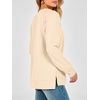 image:imageANRABESS Womens Waffle Knit Tunic Tops Long Sleeve Shirts  Cozy Crew Neck Loose Fit Blouse with Side Slits Casual Wear amp Leggings Office amp Daily Wear Fall amp Winter ClothingBeige