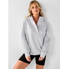 image:imageANRABESS Hoodies for Women Henley Collar Oversized Sweatshirt  Long Sleeve Soft Fleece Pullover Tops Loose Fit Snap ButtonCasual Daily for School Office Fall amp Spring ClothingLight Grey