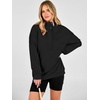 image:imageANRABESS Hoodies for Women Henley Collar Oversized Sweatshirt  Long Sleeve Soft Fleece Pullover Tops Loose Fit Snap ButtonCasual Daily for School Office Fall amp Spring ClothingBlack