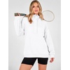 image:imageANRABESS Hoodies for Women Henley Collar Oversized Sweatshirt  Long Sleeve Soft Fleece Pullover Tops Loose Fit Snap ButtonCasual Daily for School Office Fall amp Spring ClothingWhite