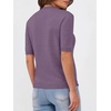 image:imageANRABESS Women Short Sleeve Crewneck Lightweight Summer Sweaters  Wool Blend Soft knit Tops Half Sleeve Shirts Work Business Casual Outfits Fall Spring PulloverGrey Purple