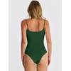 image:imageANRABESS Womens Bodysuits Square Neck Backless Spaghetti Straps Ultra Soft Double Lined Layering Top for Daily Work TravelDark Green