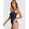 image:imageANRABESS Womens Bodysuits Square Neck Backless Spaghetti Straps Ultra Soft Double Lined Layering Top for Daily Work TravelNavy Blue
