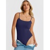 image:imageANRABESS Womens Bodysuits Square Neck Backless Spaghetti Straps Ultra Soft Double Lined Layering Top for Daily Work TravelNavy Blue