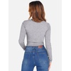 image:imageANRABESS Womens Long Sleeve Square Neck Crop Top Ribbed Slim Fitted Basic Tee Layer Y2K Shirts Fall Fashion Outfits 2026Grey