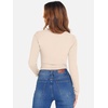 image:imageANRABESS Womens Long Sleeve Square Neck Crop Top Ribbed Slim Fitted Basic Tee Layer Y2K Shirts Fall Fashion Outfits 2026Light Beige