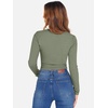 image:imageANRABESS Womens Long Sleeve Square Neck Crop Top Ribbed Slim Fitted Basic Tee Layer Y2K Shirts Fall Fashion Outfits 2026Sage Green