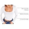 image:imageANRABESS Womens Long Sleeve Square Neck Crop Top Ribbed Slim Fitted Basic Tee Layer Y2K Shirts Fall Fashion Outfits 2026White