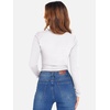 image:imageANRABESS Womens Long Sleeve Square Neck Crop Top Ribbed Slim Fitted Basic Tee Layer Y2K Shirts Fall Fashion Outfits 2026White