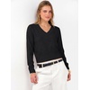 image:imageANRABESS Womens Long Sleeve V Neck Cropped Sweaters  Classic Pullover Basic Tops Soft Comfy Lightweight Business Casual Work Travel Vacation Fall Winter Layer ClothesBlack