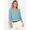 image:imageANRABESS Womens Long Sleeve V Neck Cropped Sweaters  Classic Pullover Basic Tops Soft Comfy Lightweight Business Casual Work Travel Vacation Fall Winter Layer ClothesLight Blue