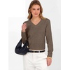 image:imageANRABESS Womens Long Sleeve V Neck Cropped Sweaters  Classic Pullover Basic Tops Soft Comfy Lightweight Business Casual Work Travel Vacation Fall Winter Layer ClothesBrown