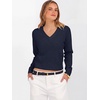image:imageANRABESS Womens Long Sleeve V Neck Cropped Sweaters  Classic Pullover Basic Tops Soft Comfy Lightweight Business Casual Work Travel Vacation Fall Winter Layer ClothesNavy Blue