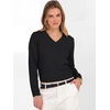 image:imageANRABESS Womens Long Sleeve V Neck Cropped Sweaters  Classic Pullover Basic Tops Soft Comfy Lightweight Business Casual Work Travel Vacation Fall Winter Layer ClothesBlack