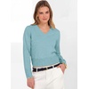 image:imageANRABESS Womens Long Sleeve V Neck Cropped Sweaters  Classic Pullover Basic Tops Soft Comfy Lightweight Business Casual Work Travel Vacation Fall Winter Layer ClothesLight Blue