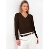 image:imageANRABESS Womens Long Sleeve V Neck Cropped Sweaters  Classic Pullover Basic Tops Soft Comfy Lightweight Business Casual Work Travel Vacation Fall Winter Layer ClothesCoffee
