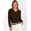 image:imageANRABESS Womens Long Sleeve V Neck Cropped Sweaters  Classic Pullover Basic Tops Soft Comfy Lightweight Business Casual Work Travel Vacation Fall Winter Layer ClothesCoffee