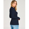 image:imageANRABESS Womens Long Sleeve V Neck Ribbed Shirts  Slim Fitted Tops Soft Comfy Breathable Business Casual Outfits Daily Wear Going Out WorkFall Spring Transition ClothingNavy Blue