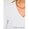 image:imageANRABESS Womens Long Sleeve V Neck Ribbed Shirts  Slim Fitted Tops Soft Comfy Breathable Business Casual Outfits Daily Wear Going Out WorkFall Spring Transition ClothingWhite