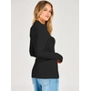 image:imageANRABESS Womens Long Sleeve V Neck Ribbed Shirts  Slim Fitted Tops Soft Comfy Breathable Business Casual Outfits Daily Wear Going Out WorkFall Spring Transition ClothingBlack