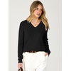 image:imageANRABESS Womens Long Sleeve Wool Blend Sweater Tops  V Neck LightweightCozy Soft PulloverElegant Business Casual WearWork Office Basic OutfitsEarly Fall Winter Layer ClothesBlack