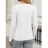 image:imageANRABESS Womens Puff Long Sleeve Shirts  Basic Crewneck Tops Comfy Soft Layering Tees Business Casual Work Office Outfits Fall Winter Transition ClothesWhite