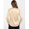 image:imageANRABESS Womens Satin V Neck Long Sleeve Blouse Shirts  Silky Soft TopPleated Ruched ShouldersBusiness Casual Work Office OutfitsDressy ElegantFall Spring Transition ClothesBeige