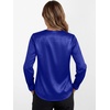 image:imageANRABESS Womens Satin V Neck Long Sleeve Blouse Shirts  Silky Soft TopPleated Ruched ShouldersBusiness Casual Work Office OutfitsDressy ElegantFall Spring Transition ClothesRoyal Blue