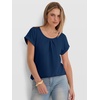 image:imageANRABESS Womens Short Sleeve Pleated T Shirts  Scoop Neck Breathable Tops Business Casual Dressy Blouses 2026 Summer Cute Fashion ClothesBlue