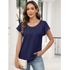 image:imageANRABESS Womens Short Sleeve Pleated T Shirts  Scoop Neck Breathable Tops Business Casual Dressy Blouses 2026 Summer Cute Fashion ClothesDeep Royal Blue