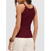 image:imageANRABESS Womens Summer Tank Tops Sleeveless Ribbed Camisole  Spaghetti Strap Cami Sweater Soft Lightweight Slim Knit Casual Beach Vacation Travel Office Clothes Spring Fall LayeringDeep Red